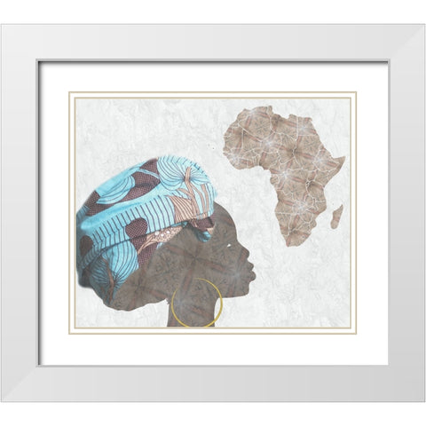 Mama Africa White Modern Wood Framed Art Print with Double Matting by Phillip, Jamie