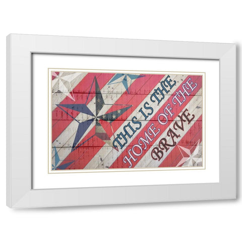 American Heart 1 White Modern Wood Framed Art Print with Double Matting by Phillip, Jamie