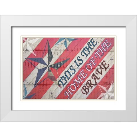 American Heart 1 White Modern Wood Framed Art Print with Double Matting by Phillip, Jamie