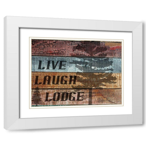 Lodge White Modern Wood Framed Art Print with Double Matting by Phillip, Jamie