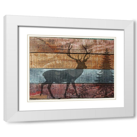 Lodge Animal2 White Modern Wood Framed Art Print with Double Matting by Phillip, Jamie