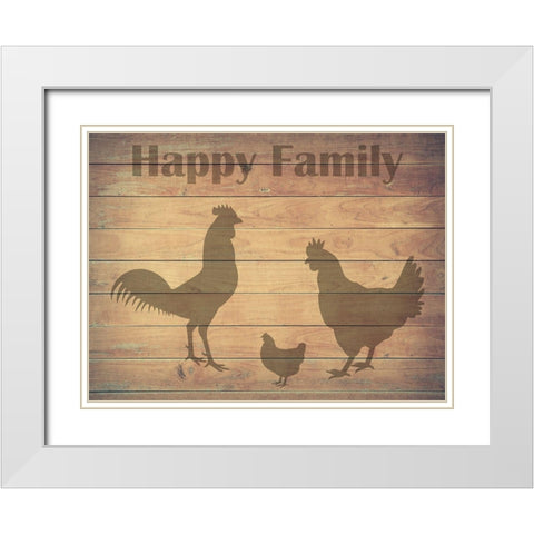 Farm Family White Modern Wood Framed Art Print with Double Matting by Phillip, Jamie