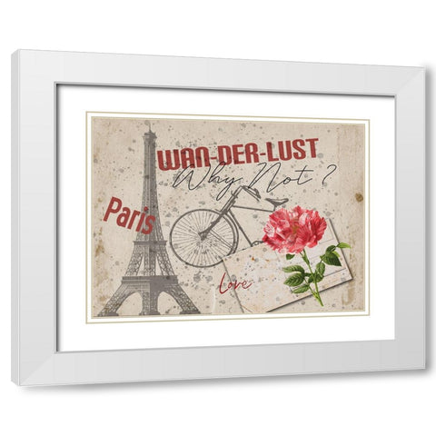 It Was In Paris 2 White Modern Wood Framed Art Print with Double Matting by Phillip, Jamie