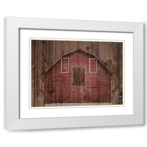 Back At The Barn Yard White Modern Wood Framed Art Print with Double Matting by Phillip, Jamie