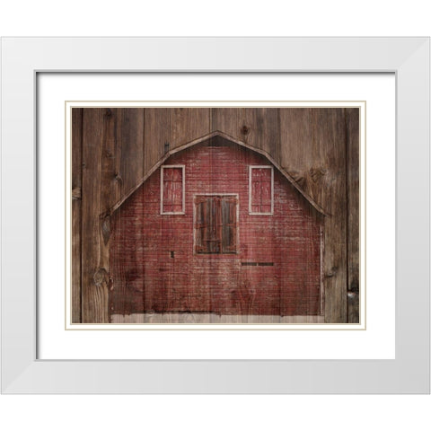 Back At The Barn Yard White Modern Wood Framed Art Print with Double Matting by Phillip, Jamie