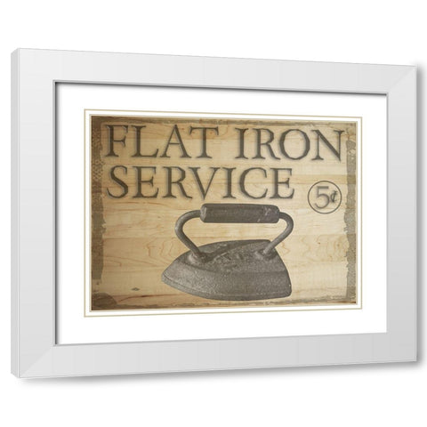 Falt Iron White Modern Wood Framed Art Print with Double Matting by Phillip, Jamie