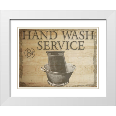 Wash Board White Modern Wood Framed Art Print with Double Matting by Phillip, Jamie