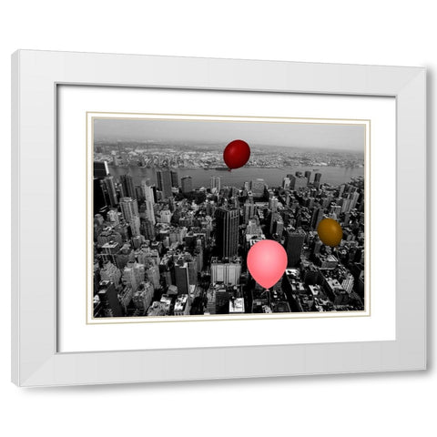 A Day In New York White Modern Wood Framed Art Print with Double Matting by Phillip, Jamie