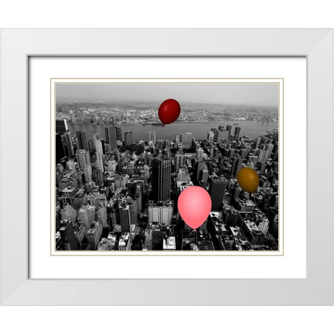 A Day In New York White Modern Wood Framed Art Print with Double Matting by Phillip, Jamie