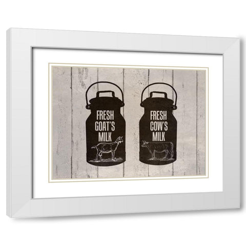 Fresh Farm Milk 1 White Modern Wood Framed Art Print with Double Matting by Phillip, Jamie