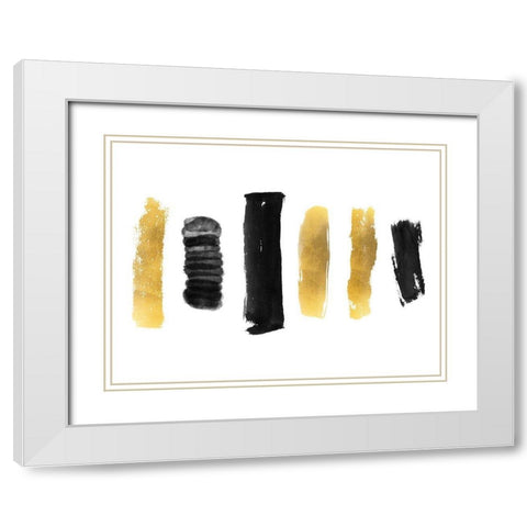 Spoken Brushes 2 White Modern Wood Framed Art Print with Double Matting by Phillip, Jamie