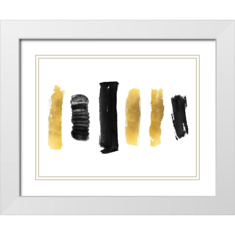 Spoken Brushes 2 White Modern Wood Framed Art Print with Double Matting by Phillip, Jamie