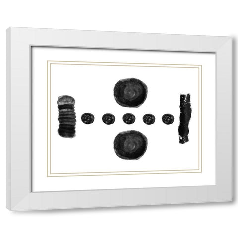 Spoken Brushes 3 White Modern Wood Framed Art Print with Double Matting by Phillip, Jamie