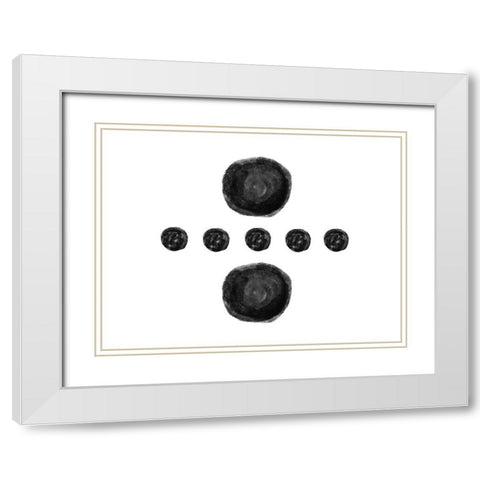Spoken Brushes 4 White Modern Wood Framed Art Print with Double Matting by Phillip, Jamie