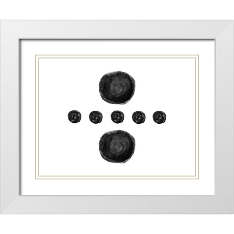 Spoken Brushes 4 White Modern Wood Framed Art Print with Double Matting by Phillip, Jamie