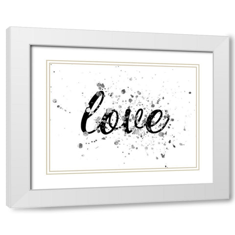 Wide Spread Love White Modern Wood Framed Art Print with Double Matting by Phillip, Jamie