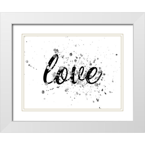 Wide Spread Love White Modern Wood Framed Art Print with Double Matting by Phillip, Jamie