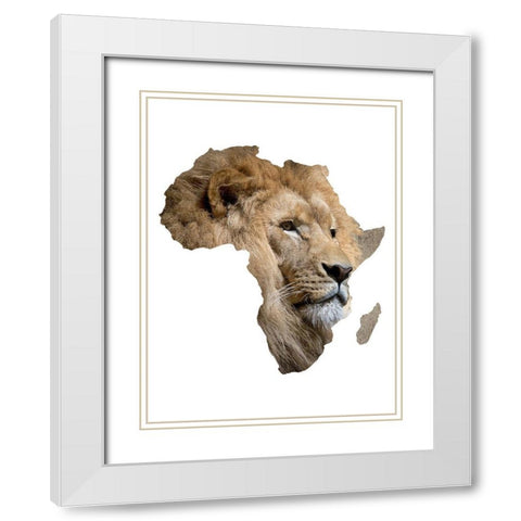 Africa White Modern Wood Framed Art Print with Double Matting by Phillip, Jamie