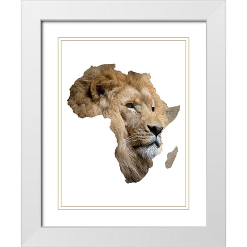 Africa White Modern Wood Framed Art Print with Double Matting by Phillip, Jamie