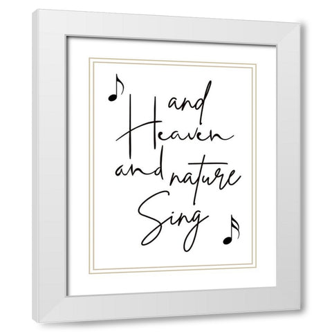 Heaven and Nature White Modern Wood Framed Art Print with Double Matting by Phillip, Jamie