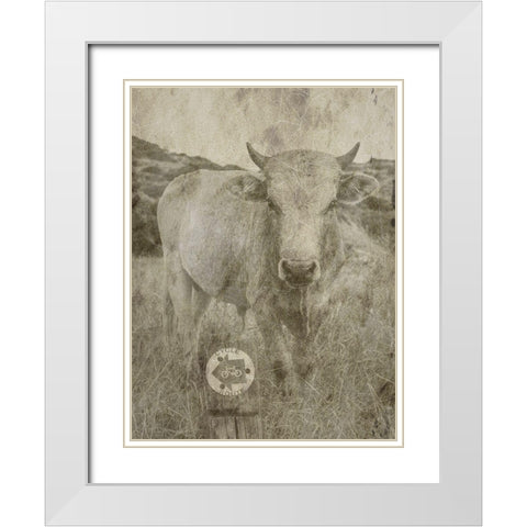 Country Farm White Modern Wood Framed Art Print with Double Matting by Phillip, Jamie