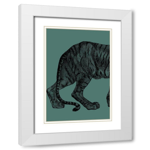 Big Cat 1 White Modern Wood Framed Art Print with Double Matting by Phillip, Jamie