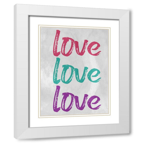 Big Love 2 White Modern Wood Framed Art Print with Double Matting by Phillip, Jamie