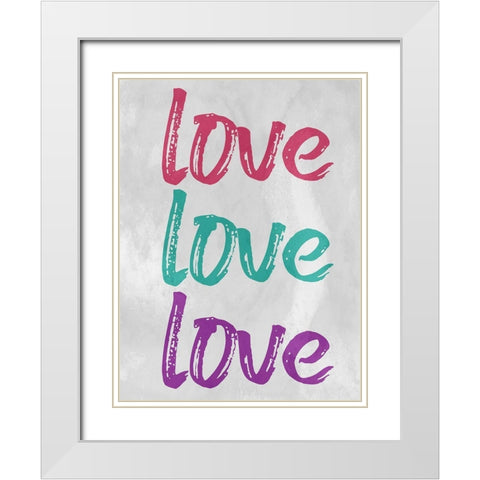 Big Love 2 White Modern Wood Framed Art Print with Double Matting by Phillip, Jamie