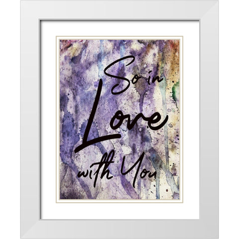 So In Love White Modern Wood Framed Art Print with Double Matting by Phillip, Jamie