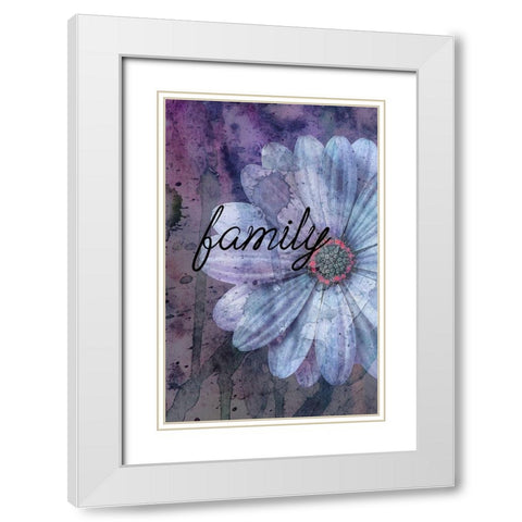 Family White Modern Wood Framed Art Print with Double Matting by Phillip, Jamie