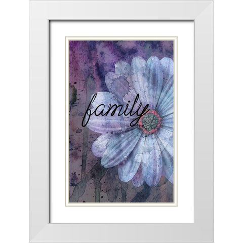 Family White Modern Wood Framed Art Print with Double Matting by Phillip, Jamie