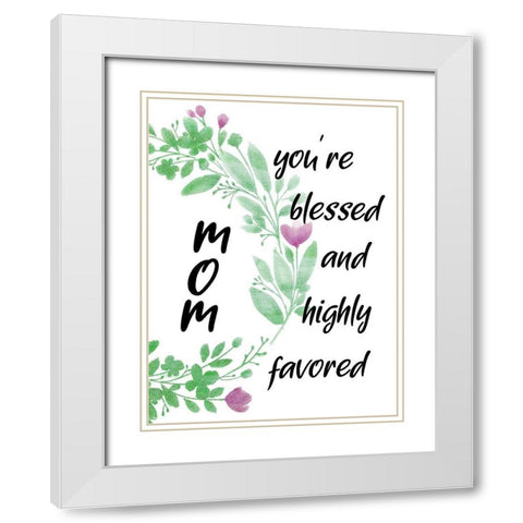 Favord Mom White Modern Wood Framed Art Print with Double Matting by Phillip, Jamie