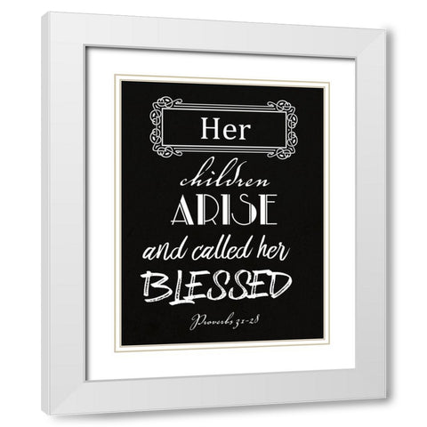 Her Children White Modern Wood Framed Art Print with Double Matting by Phillip, Jamie