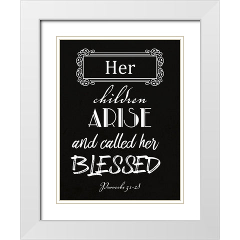 Her Children White Modern Wood Framed Art Print with Double Matting by Phillip, Jamie