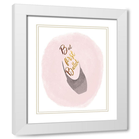 Ballet White Modern Wood Framed Art Print with Double Matting by Phillip, Jamie