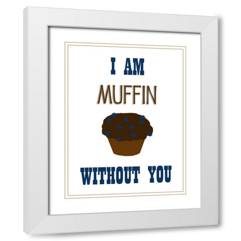 Muffin White Modern Wood Framed Art Print with Double Matting by Phillip, Jamie