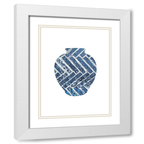 Vase White Modern Wood Framed Art Print with Double Matting by Phillip, Jamie