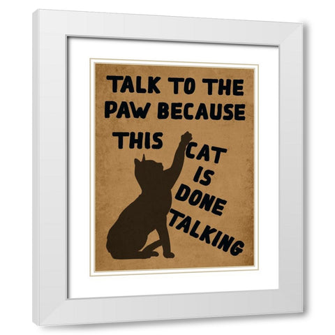 Cats Life White Modern Wood Framed Art Print with Double Matting by Phillip, Jamie