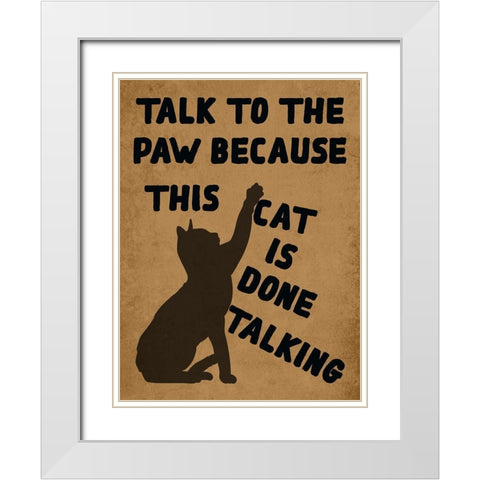 Cats Life White Modern Wood Framed Art Print with Double Matting by Phillip, Jamie