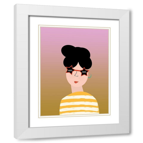 Isabella White Modern Wood Framed Art Print with Double Matting by Phillip, Jamie