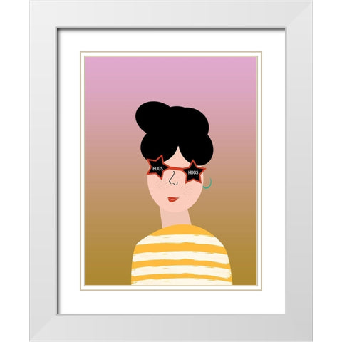 Isabella White Modern Wood Framed Art Print with Double Matting by Phillip, Jamie