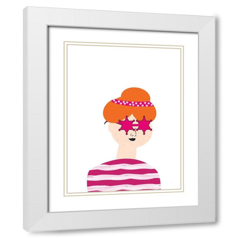 Pretty Woman 4 White Modern Wood Framed Art Print with Double Matting by Phillip, Jamie