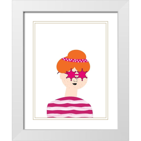 Pretty Woman 4 White Modern Wood Framed Art Print with Double Matting by Phillip, Jamie