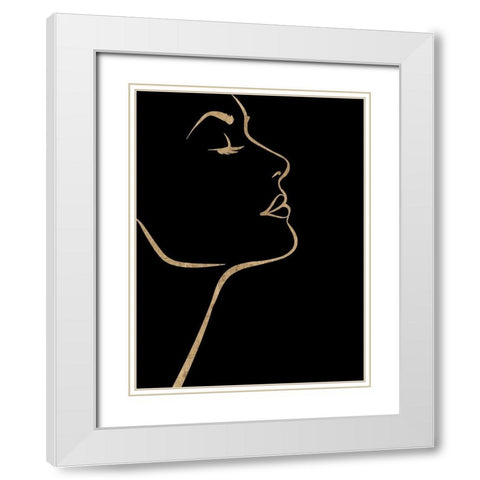 Hey Girl White Modern Wood Framed Art Print with Double Matting by Phillip, Jamie
