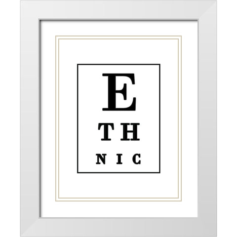 Ethnic BW White Modern Wood Framed Art Print with Double Matting by Phillip, Jamie
