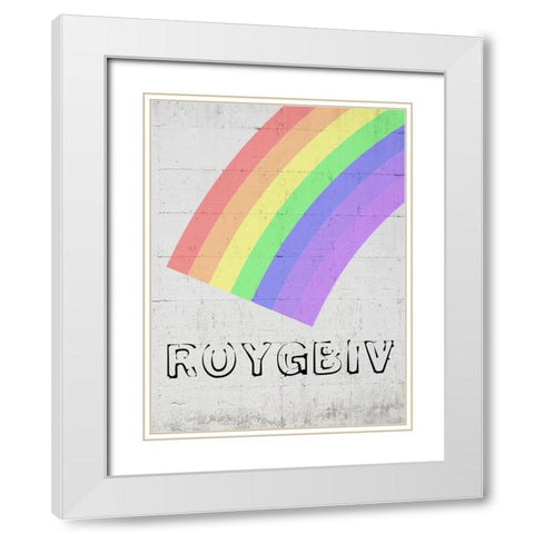 Rainbow 2 White Modern Wood Framed Art Print with Double Matting by Phillip, Jamie
