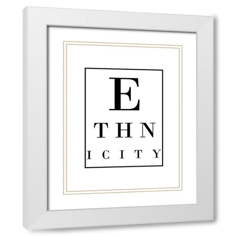 Ethnicity BW White Modern Wood Framed Art Print with Double Matting by Phillip, Jamie