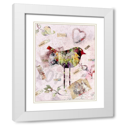 Tall Bird 2 White Modern Wood Framed Art Print with Double Matting by Phillip, Jamie