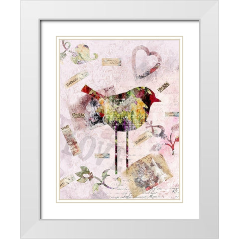 Tall Bird 2 White Modern Wood Framed Art Print with Double Matting by Phillip, Jamie