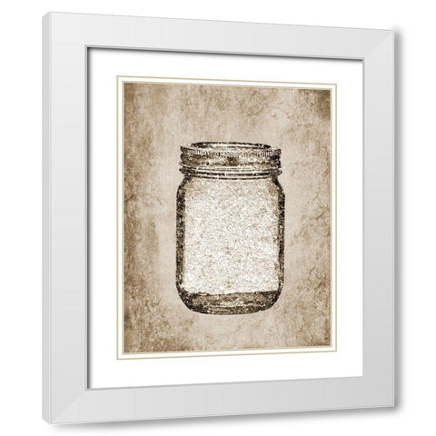 Heart White Modern Wood Framed Art Print with Double Matting by Phillip, Jamie